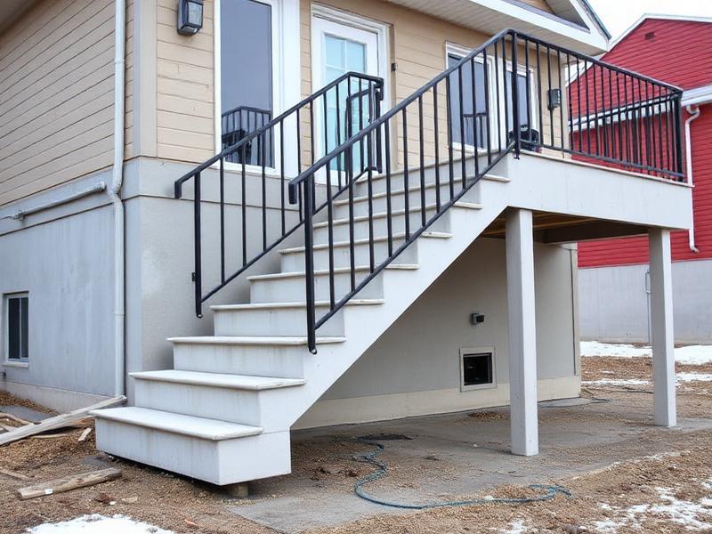 Escalier extérieur en béton